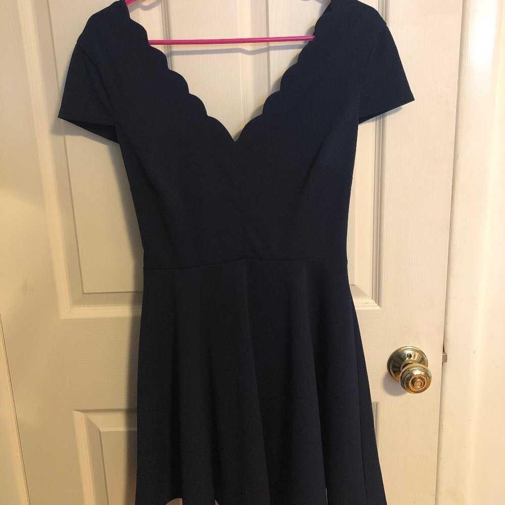Womens B Darlin Scalloped A-Line Dress Size 6